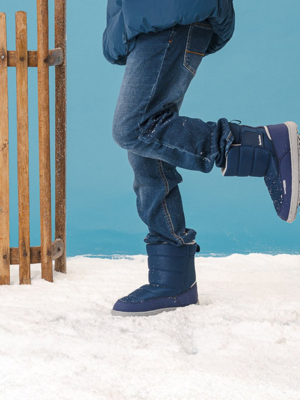 Kid's barefoot snow boots Be Lenka Ailo Kids - Dark Blue