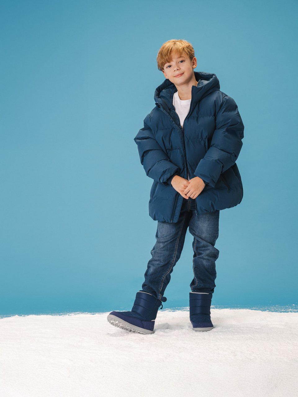 Kid's barefoot snow boots Be Lenka Ailo Kids - Dark Blue