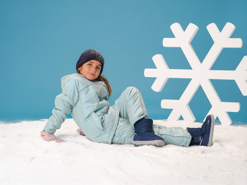 Kid's barefoot snow boots Be Lenka Ailo Kids - Dark Blue