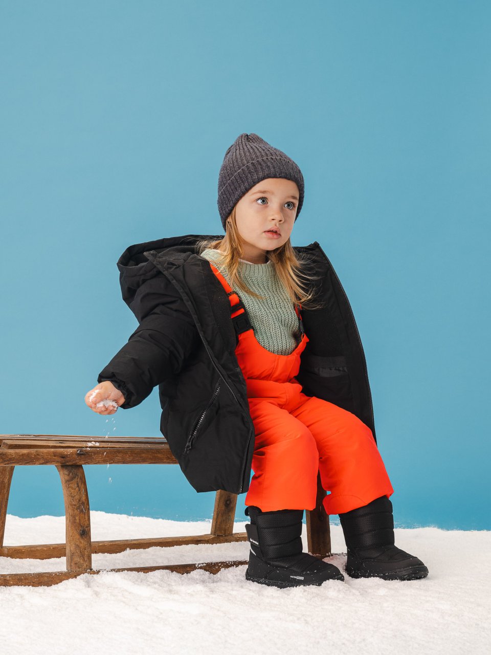 Kid's barefoot snow boots Be Lenka Ailo Preschool - All Black