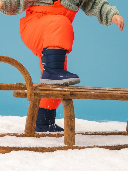 Kid's barefoot snow boots Be Lenka Ailo Preschool - Dark Blue