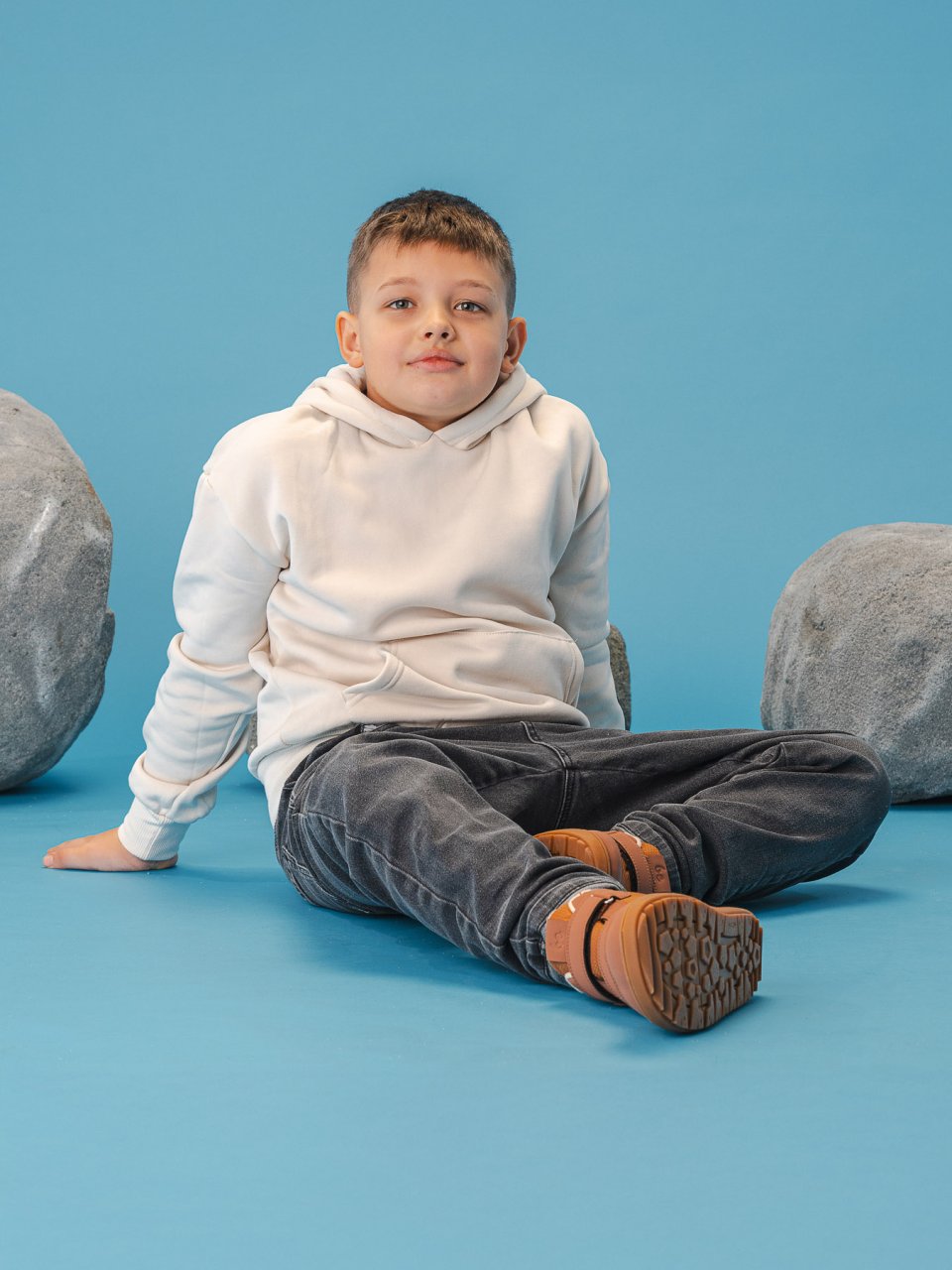 Kids winter barefoot boots Be Lenka Zippu Junior - All Brown