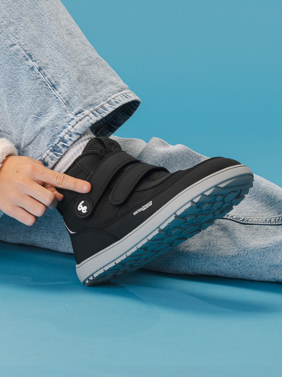 Kids winter barefoot boots Be Lenka Zippu Junior - Black & Grey