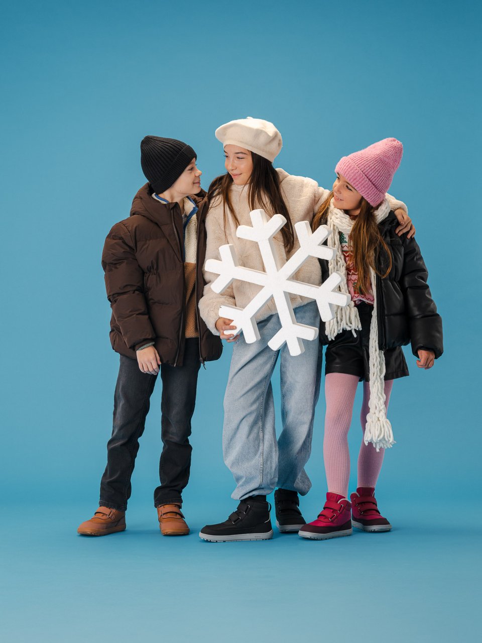 Kids winter barefoot boots Be Lenka Zippu Junior - Black & Grey