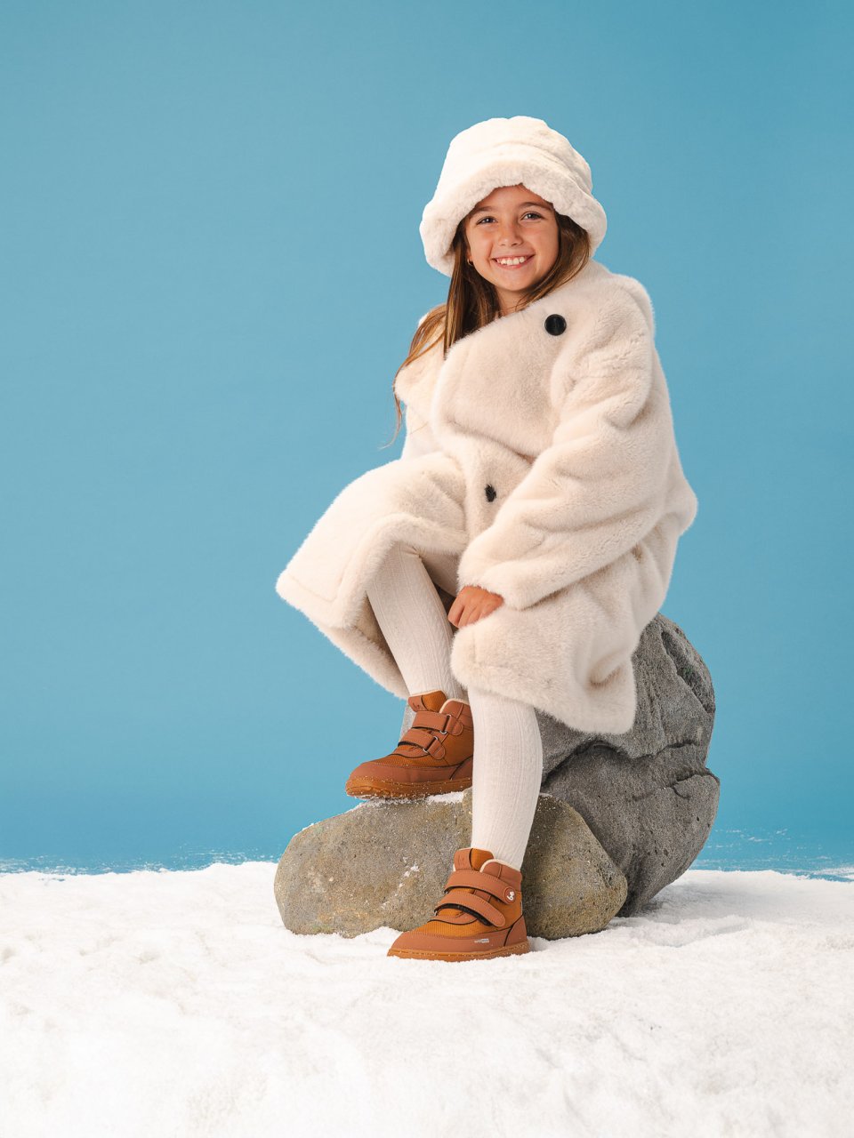 Kids winter barefoot boots Be Lenka Zippu Kids - All Brown