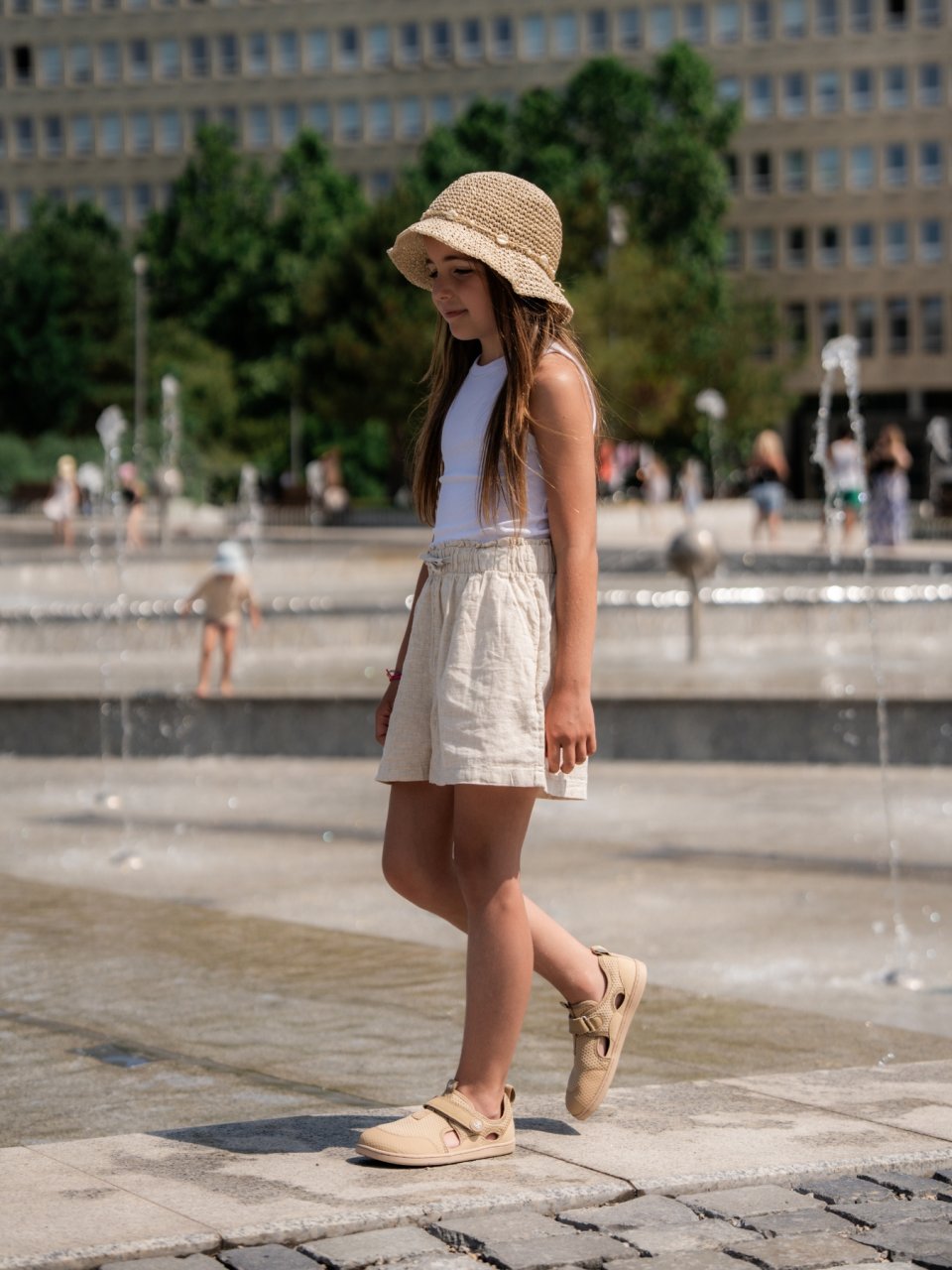 Kids' barefoot sandals Zest Kids - Beige