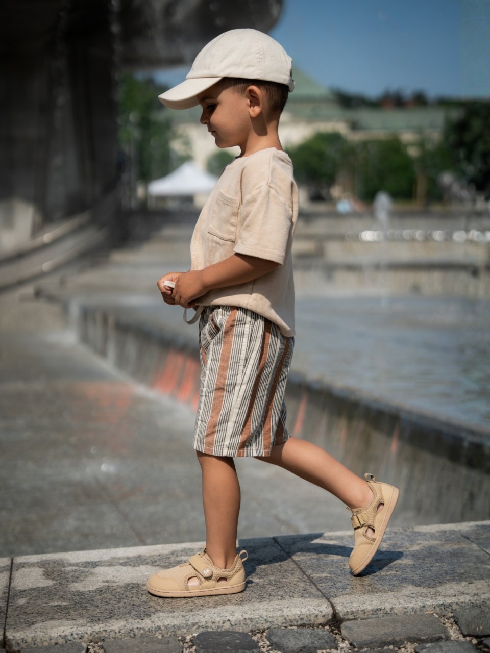 Kids' barefoot sandals Zest Preschool - Beige