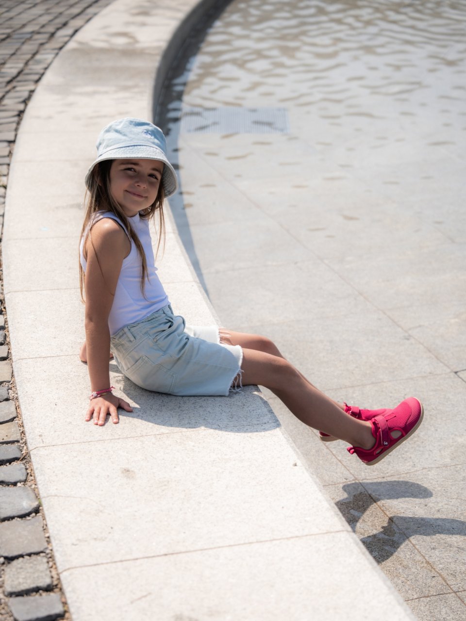 Kids' barefoot sandals Zest Preschool - Berry
