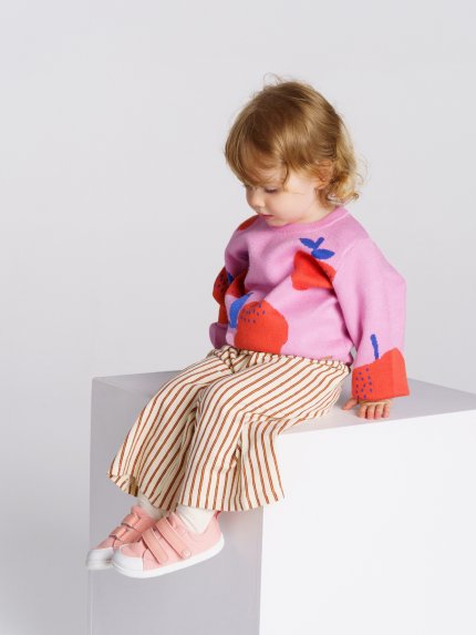 Kids barefoot sneakers Be Lenka Canvi Preschool - Coral Pink