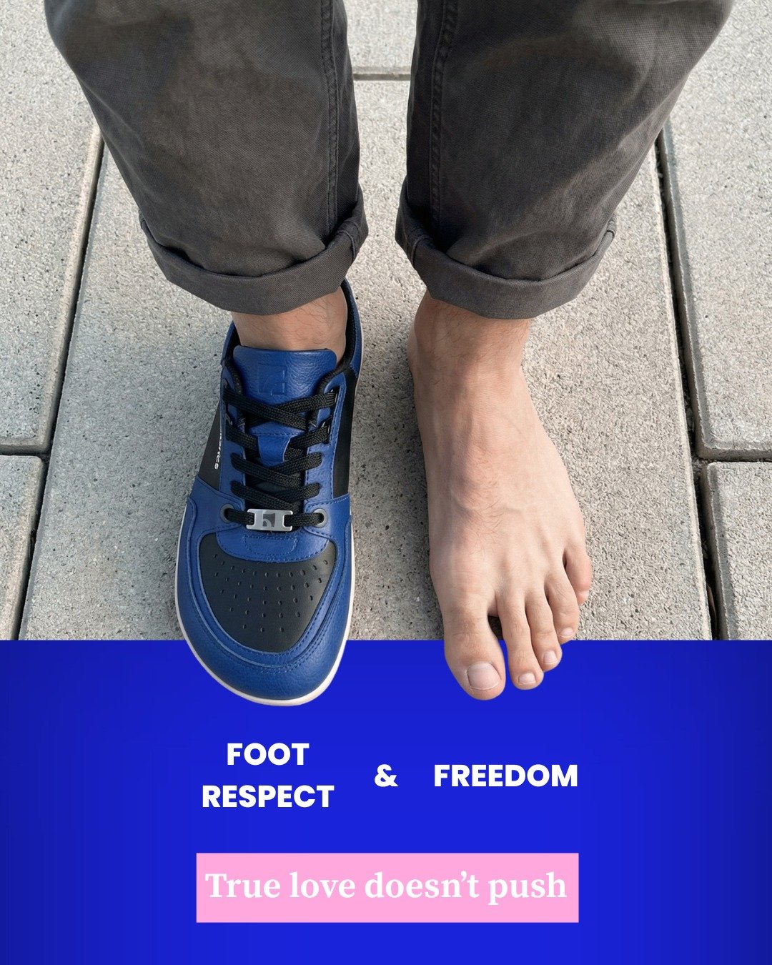 One foot squeezed.
One foot fr