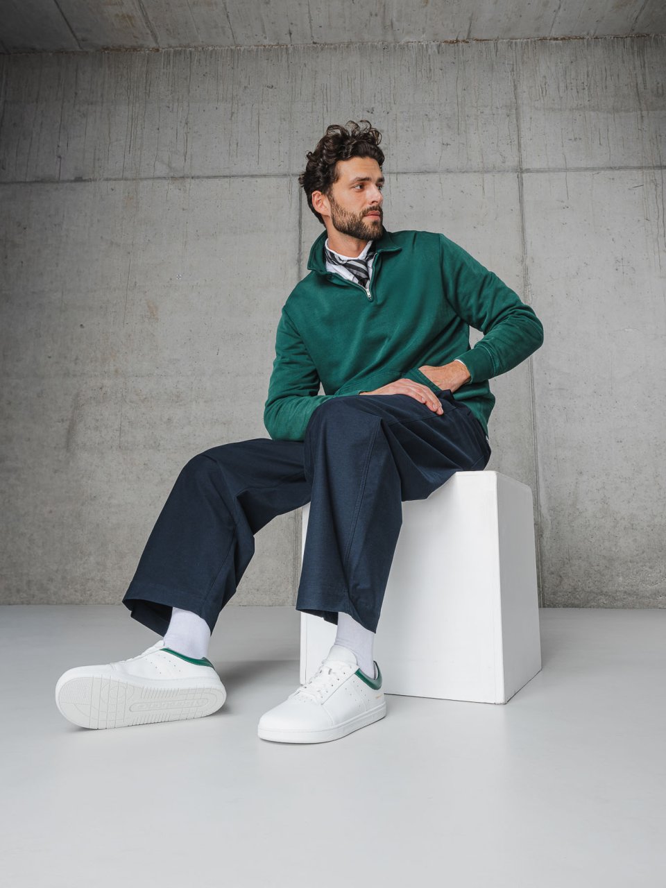 Barefoot Sneakers Barebarics Enigma - White & Dark Green