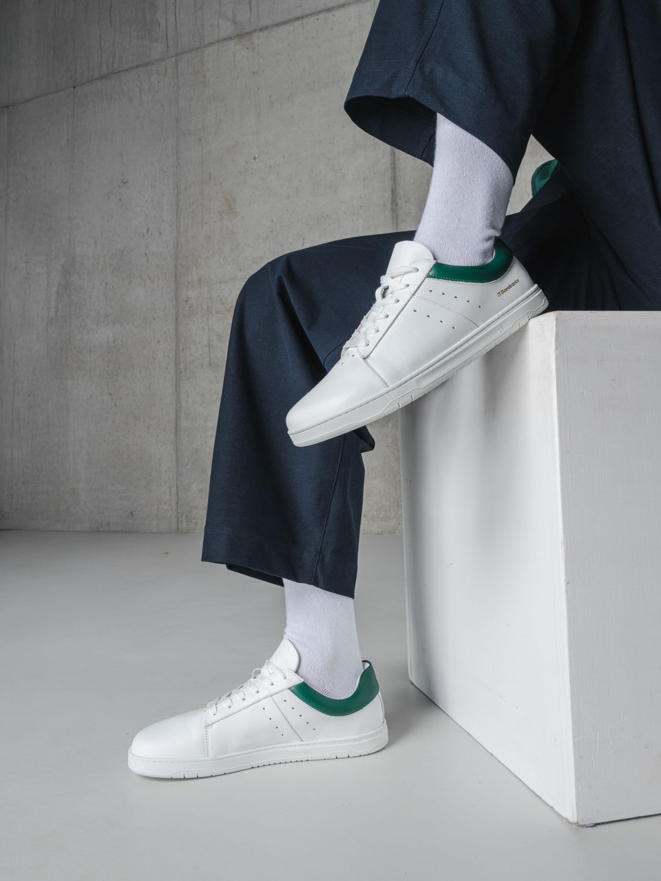 Barefoot Sneakers Barebarics Enigma - White & Dark Green