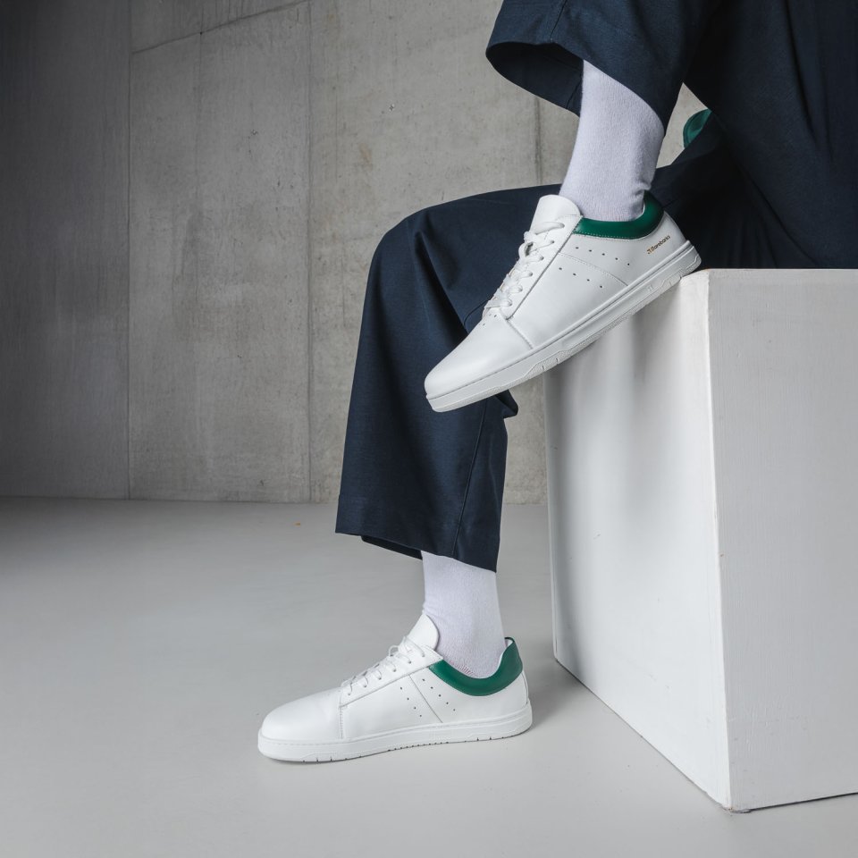 Barefoot Sneakers Barebarics Enigma - White & Dark Green