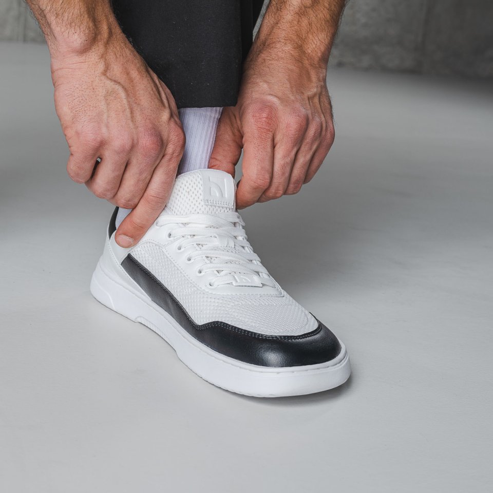 Barefoot Sneakers Barebarics Vaporo - White & Black