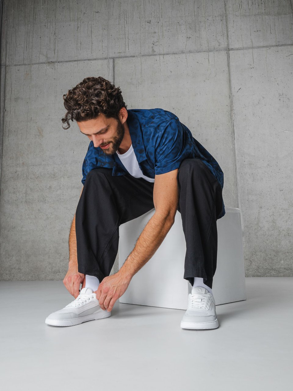 Barefoot Sneakers Barebarics Vaporo - White & Light Grey