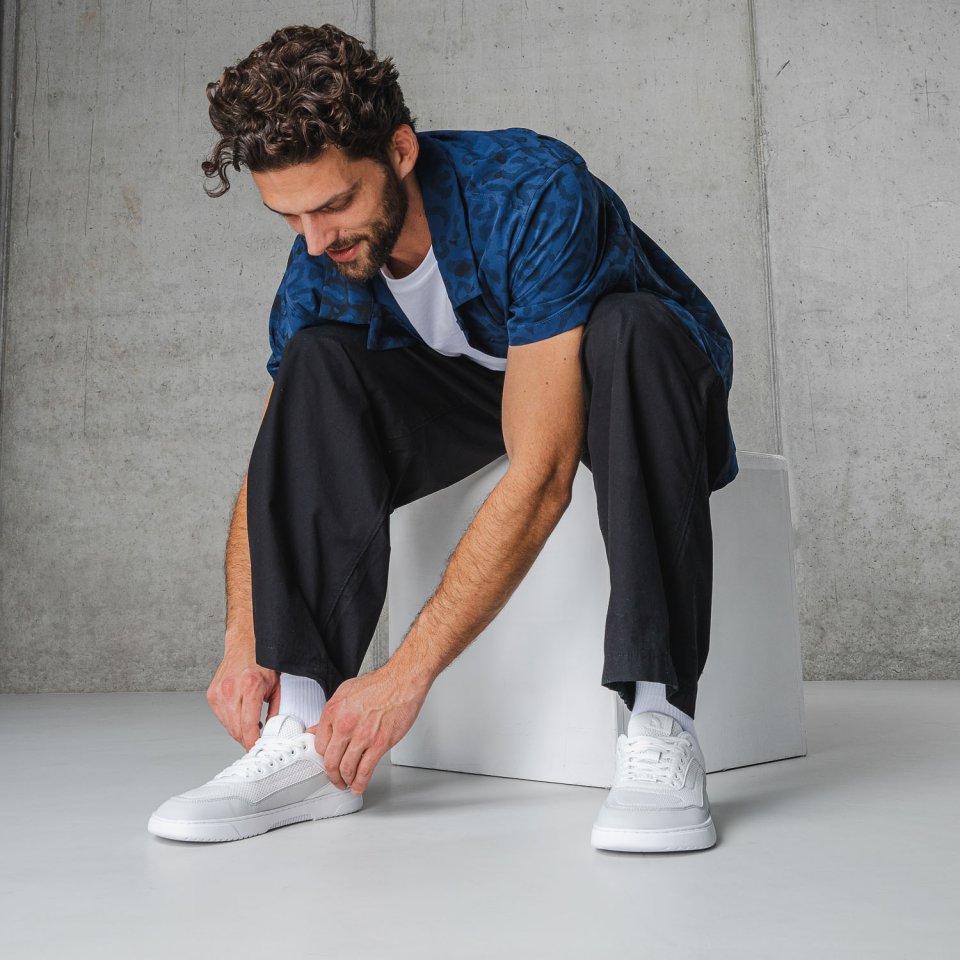 Barefoot Sneakers Barebarics Vaporo - White & Light Grey