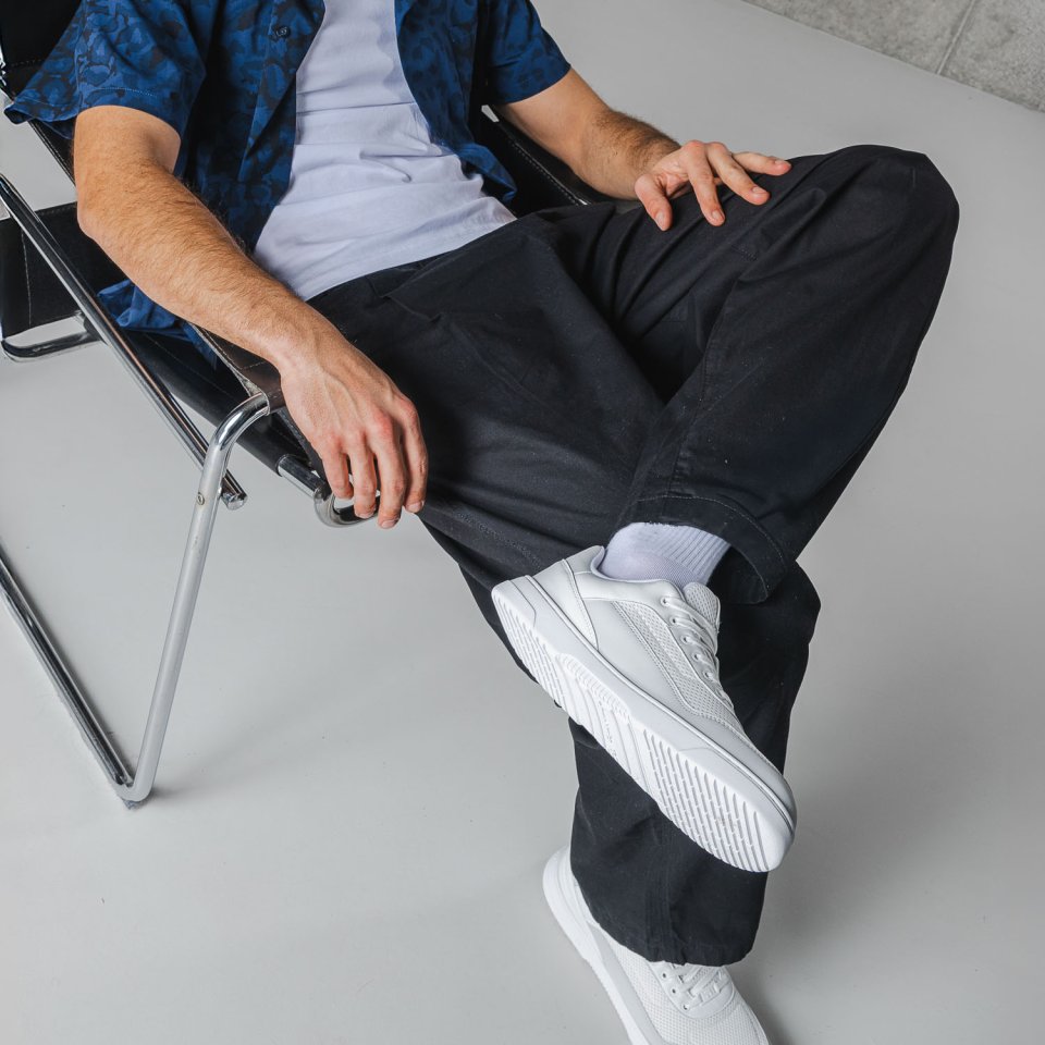 Barefoot Sneakers Barebarics Vaporo - White & Light Grey