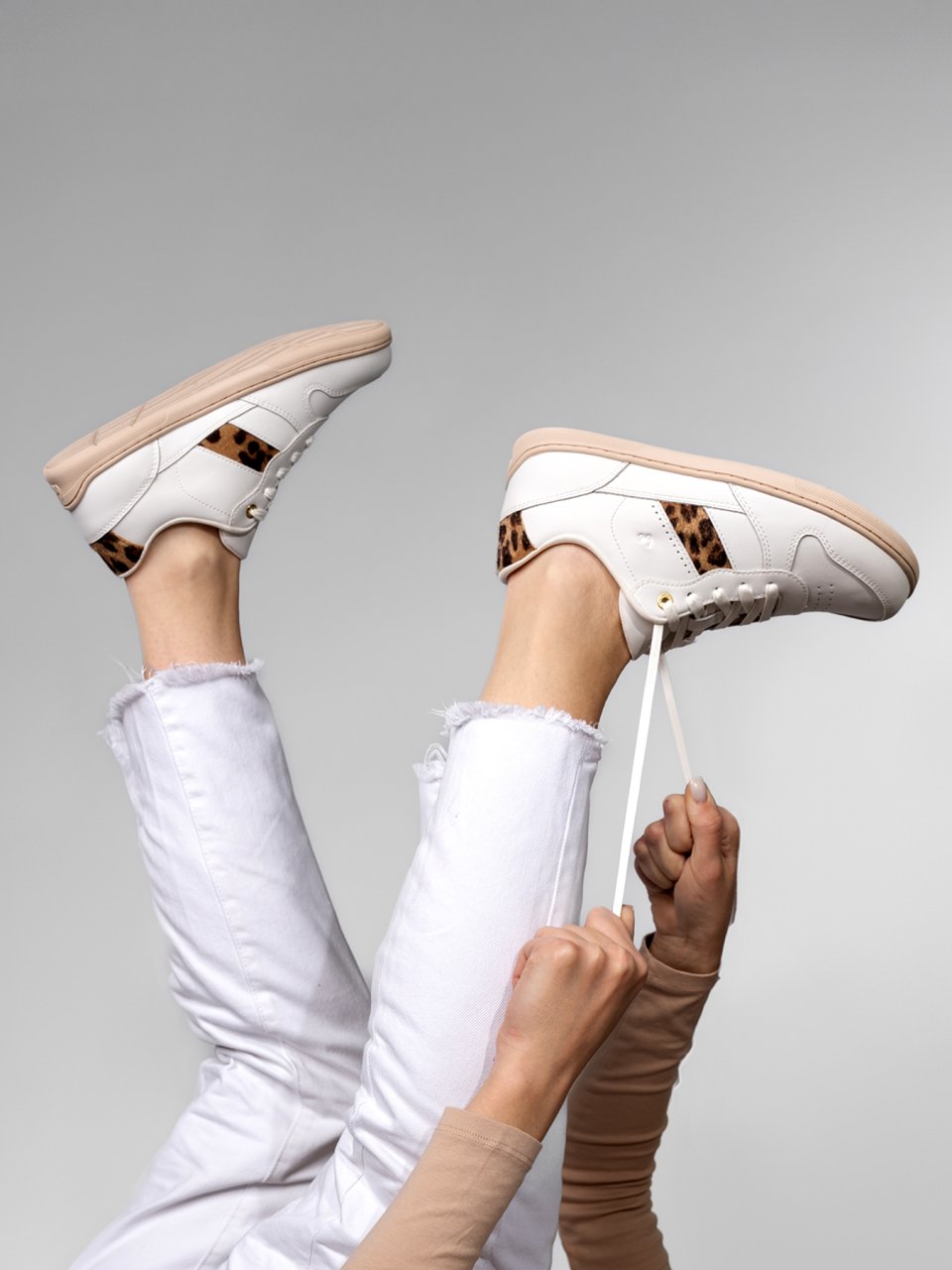 Barefoot Sneakers Be Lenka Cellestia - White & Leopard
