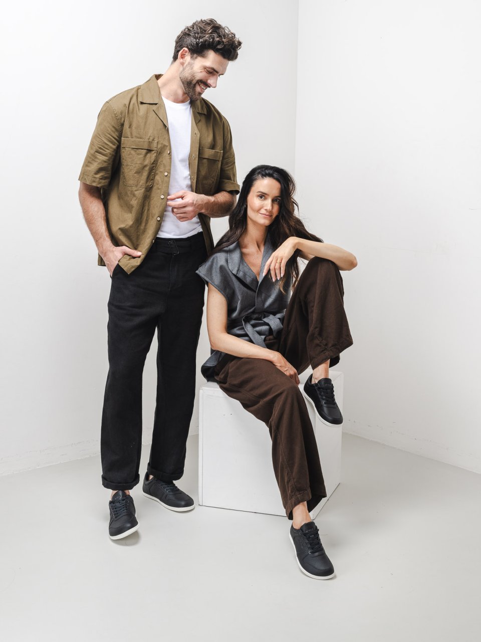 Barefoot Sneakers - Be Lenka Echo - Black & White