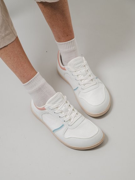 Barefoot Sneakers - Be Lenka Echo - White & Cotton Candy Vegan