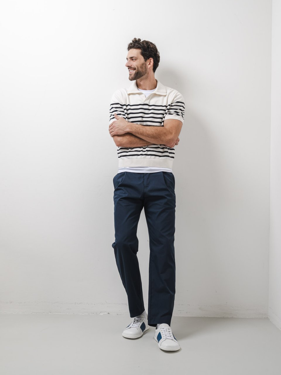 Barefoot Sneakers Be Lenka Elite - White & Dark Blue