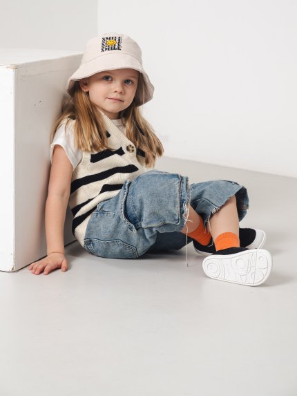 Kids barefoot sneakers Be Lenka Canvi Preschool - Black & White