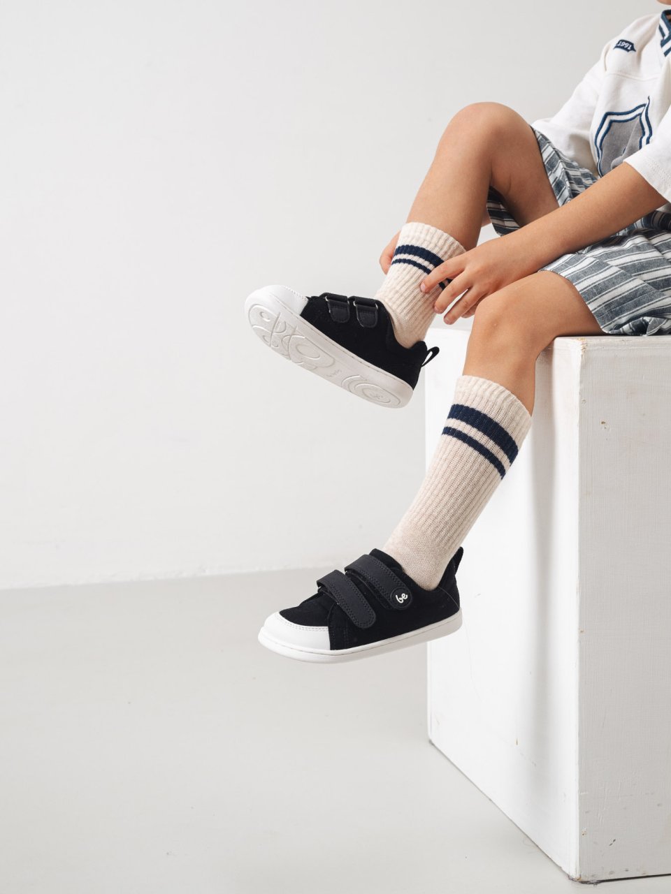 Kids barefoot sneakers Be Lenka Canvi Preschool - Black & White
