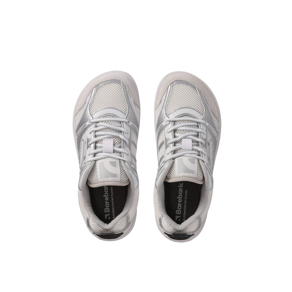 Barefoot Sneakers Barebarics Dropsta - Silver & White
