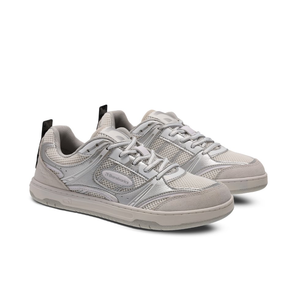 Barefoot Sneakers Barebarics Dropsta - Silver & White