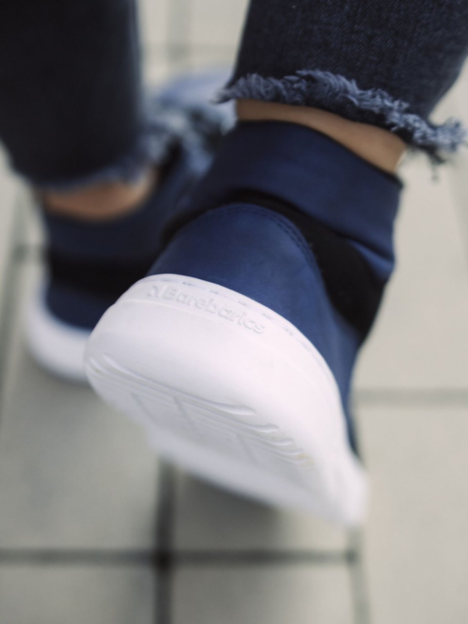 Barefoot Sneakers Barebarics Lynx - Dark Blue & White