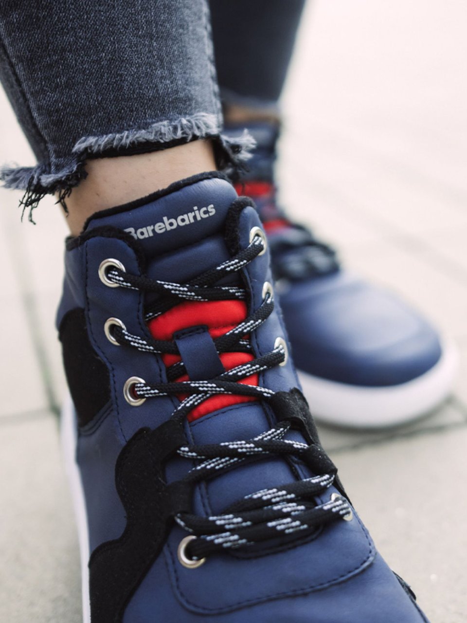 Barefoot Sneakers Barebarics Lynx - Dark Blue & White