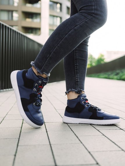 Barefoot Sneakers Barebarics Lynx - Dark Blue & White