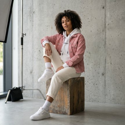 Barefoot Sneakers Barebarics Zing - Fresh - White & Coral Pink