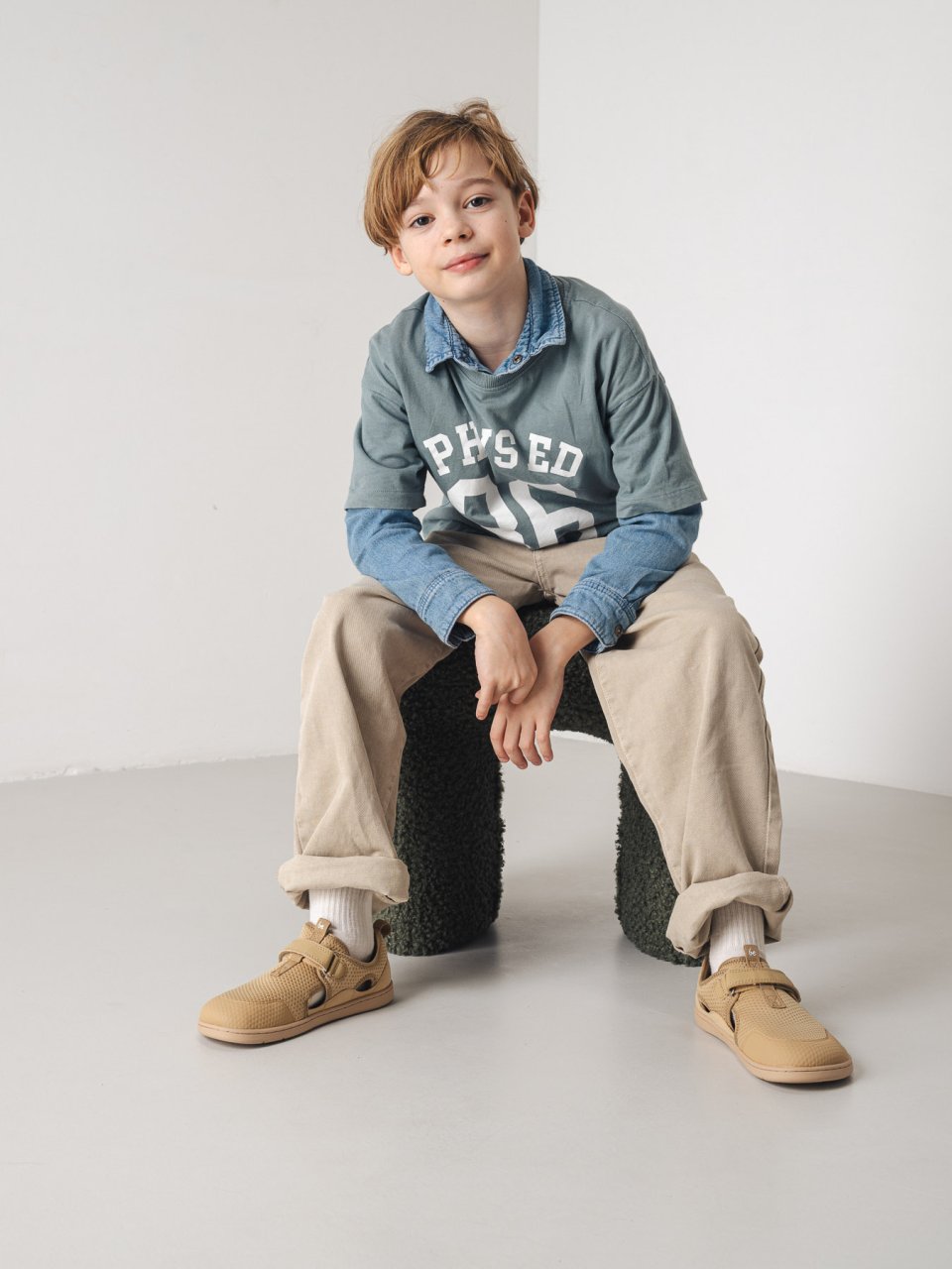 Kids' barefoot sandals Zest Kids - Beige