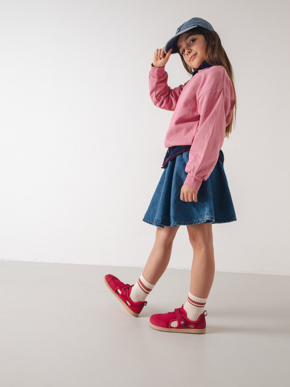 Kids' barefoot sandals Zest Kids - Berry