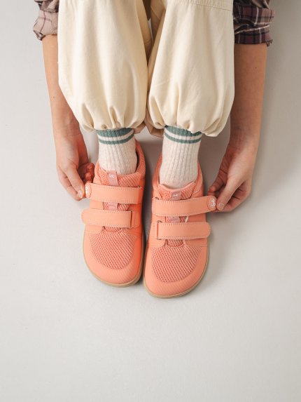 Kids barefoot sneakers Be Lenka Bounty Junior - Coral Pink