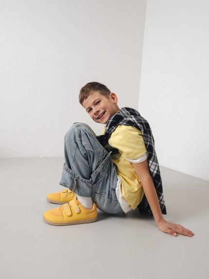 Kids barefoot sneakers Be Lenka Bounty Junior - Yellow