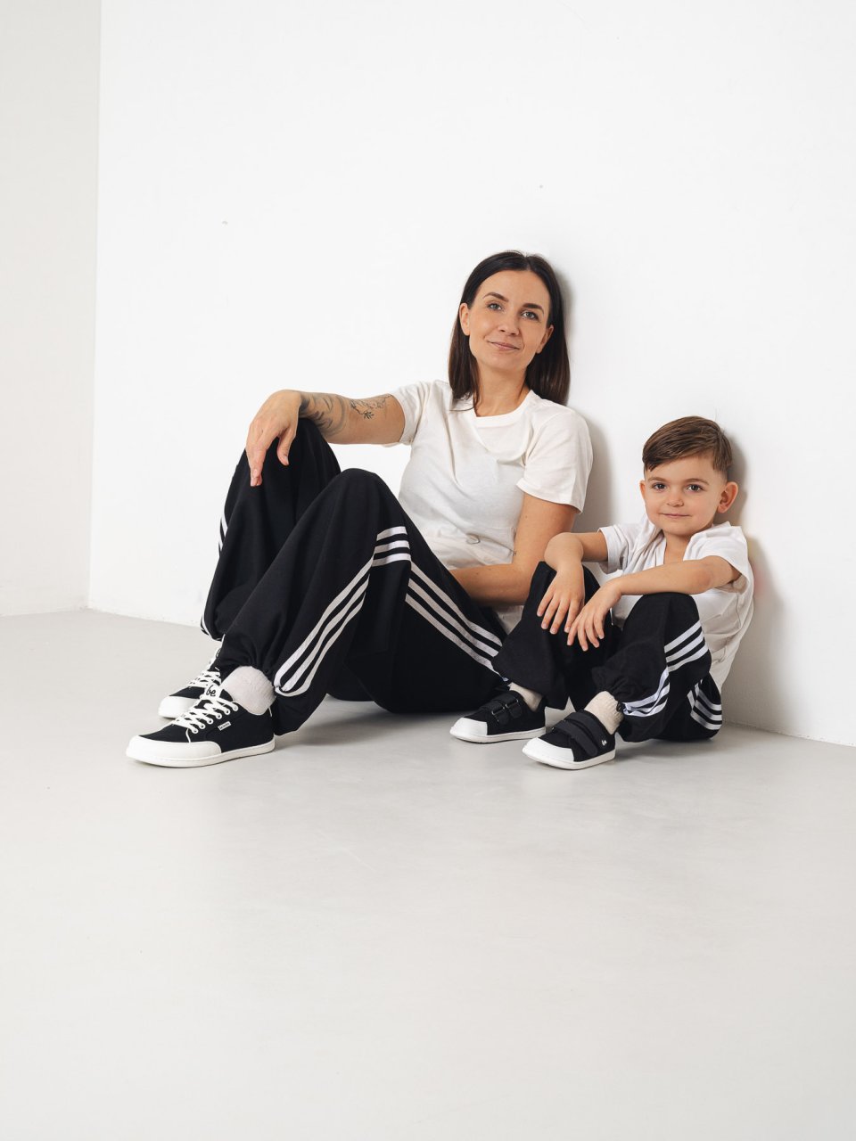 Kids barefoot sneakers Be Lenka Canvi Kids - Black & White