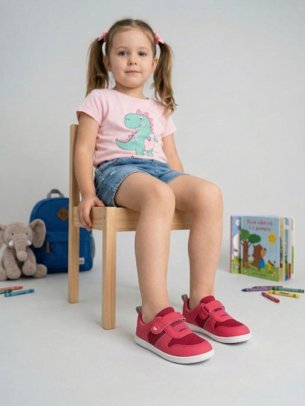 Kids Barefoot Sneakers Be Lenka Glade Preschool - Dark Pink