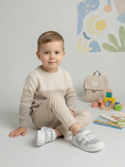 Kids Barefoot Sneakers Be Lenka Glade Preschool - Light Grey