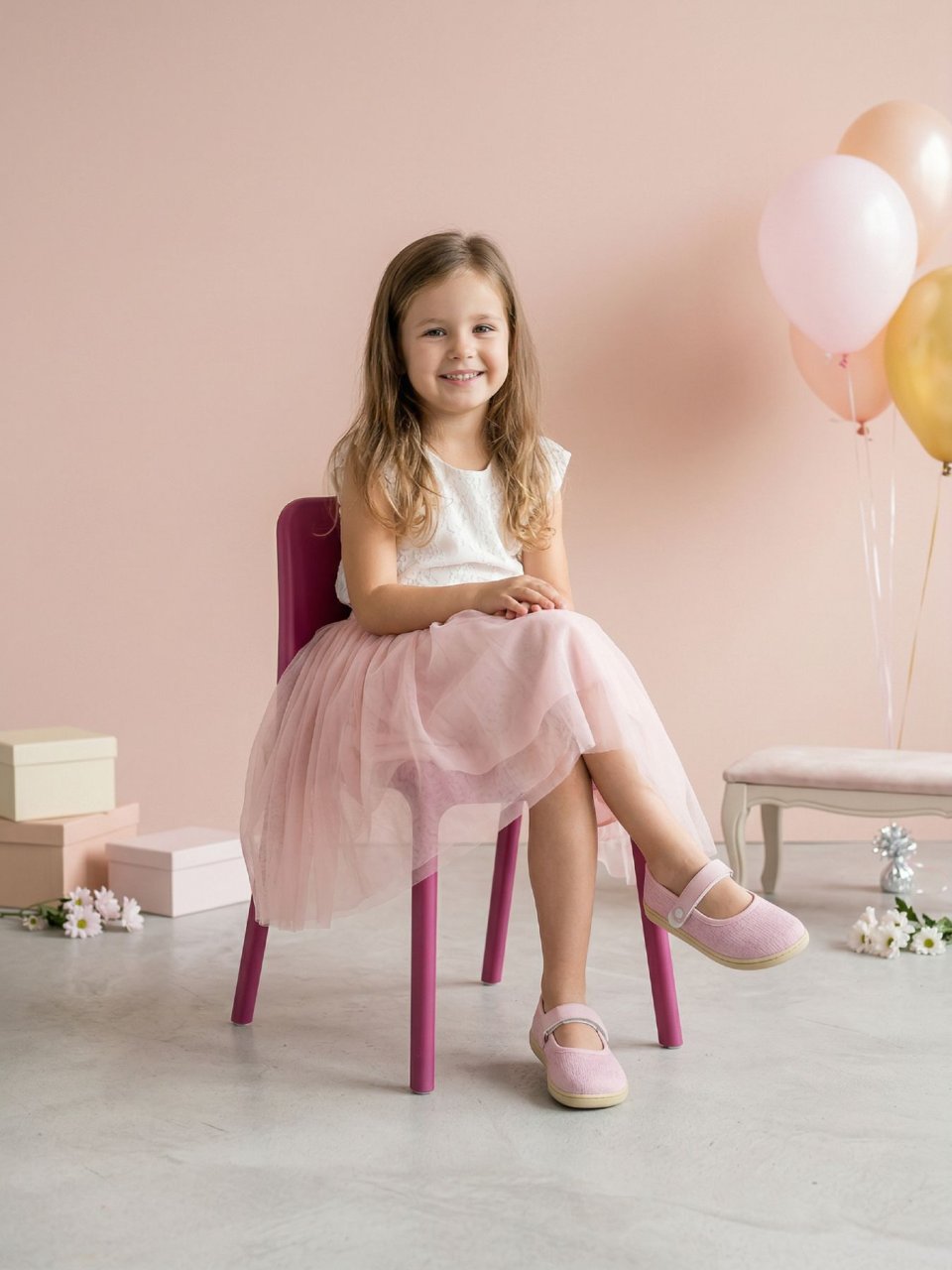 Kids Barefoot Sneakers Be Lenka Tinkee Kids - Pink Sparkle