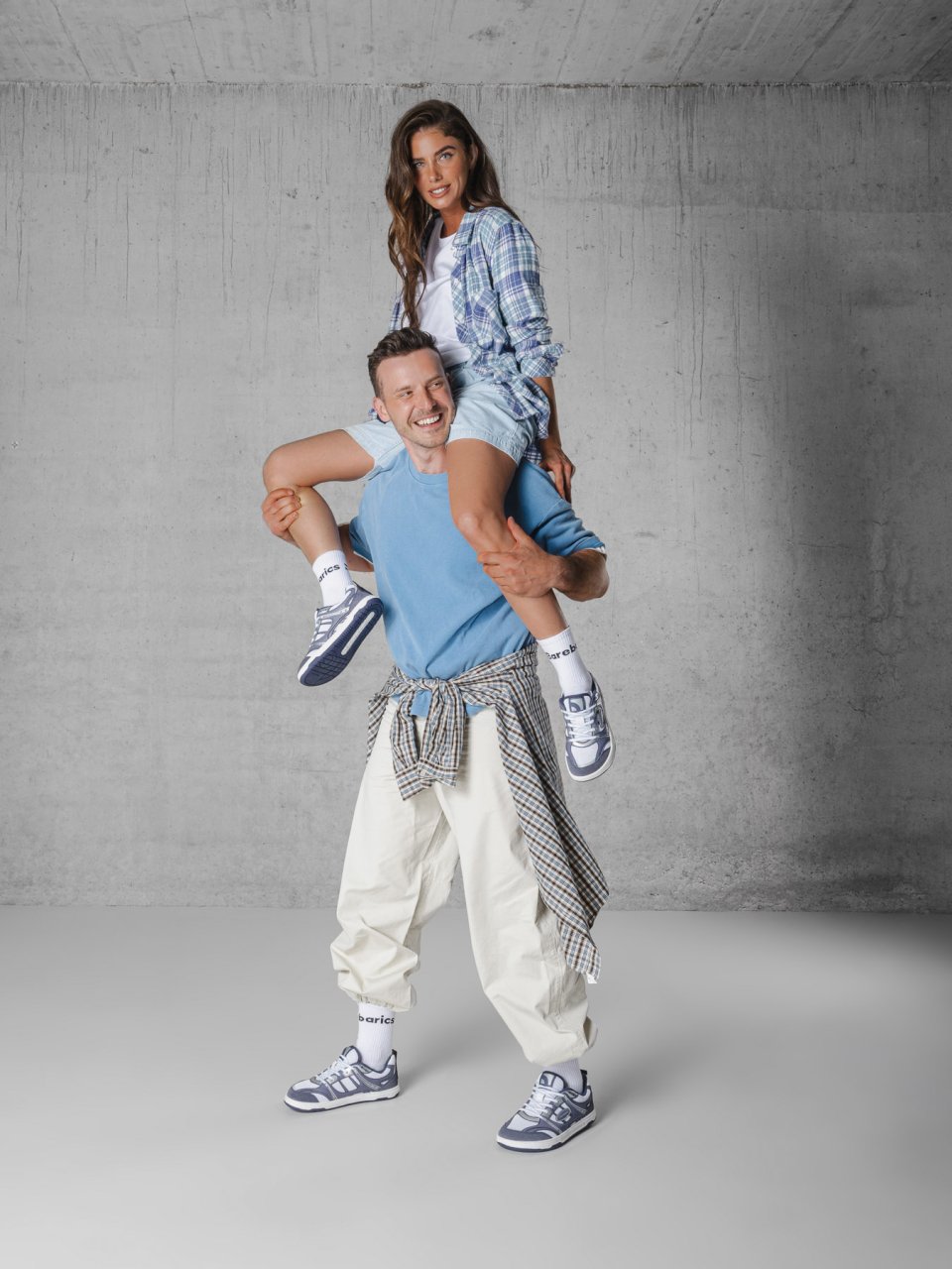 Barefoot Sneakers Barebarics Dropsta - Blue & Silver
