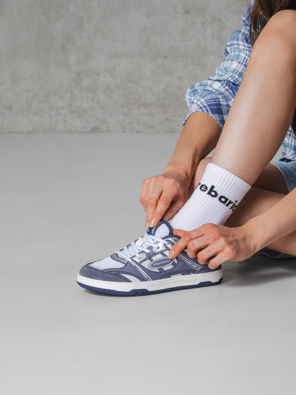 Barefoot Sneakers Barebarics Dropsta - Blue & Silver
