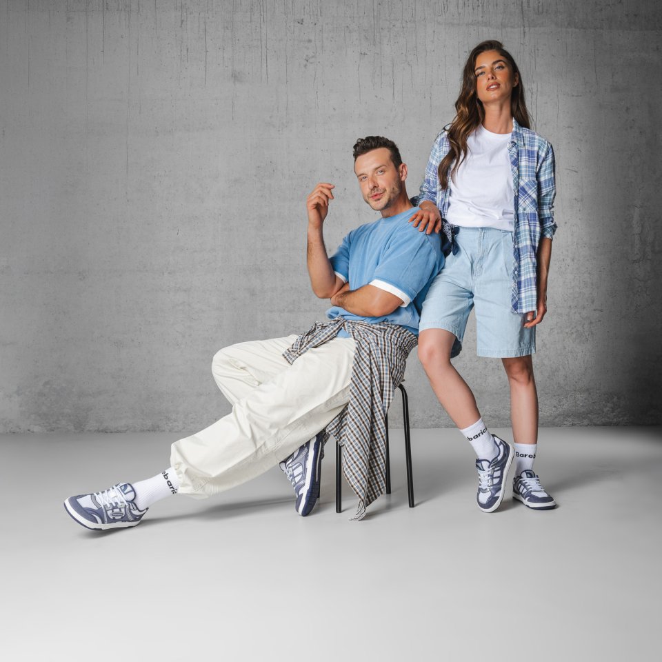 Barefoot Sneakers Barebarics Dropsta - Blue & Silver