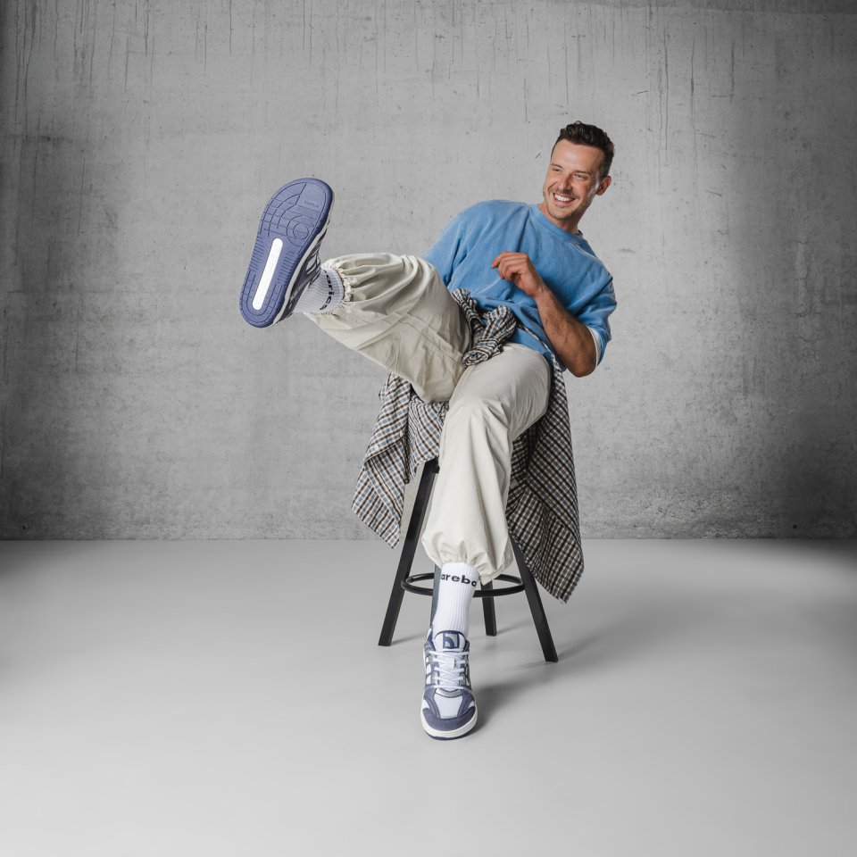 Barefoot Sneakers Barebarics Dropsta - Blue & Silver