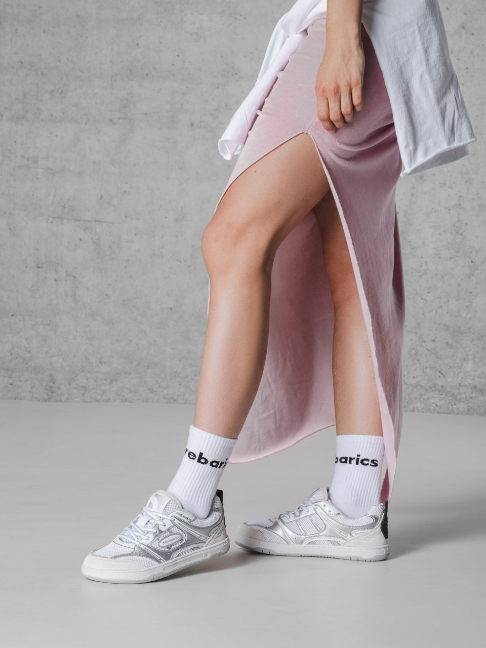 Barefoot Sneakers Barebarics Dropsta - Silver & White