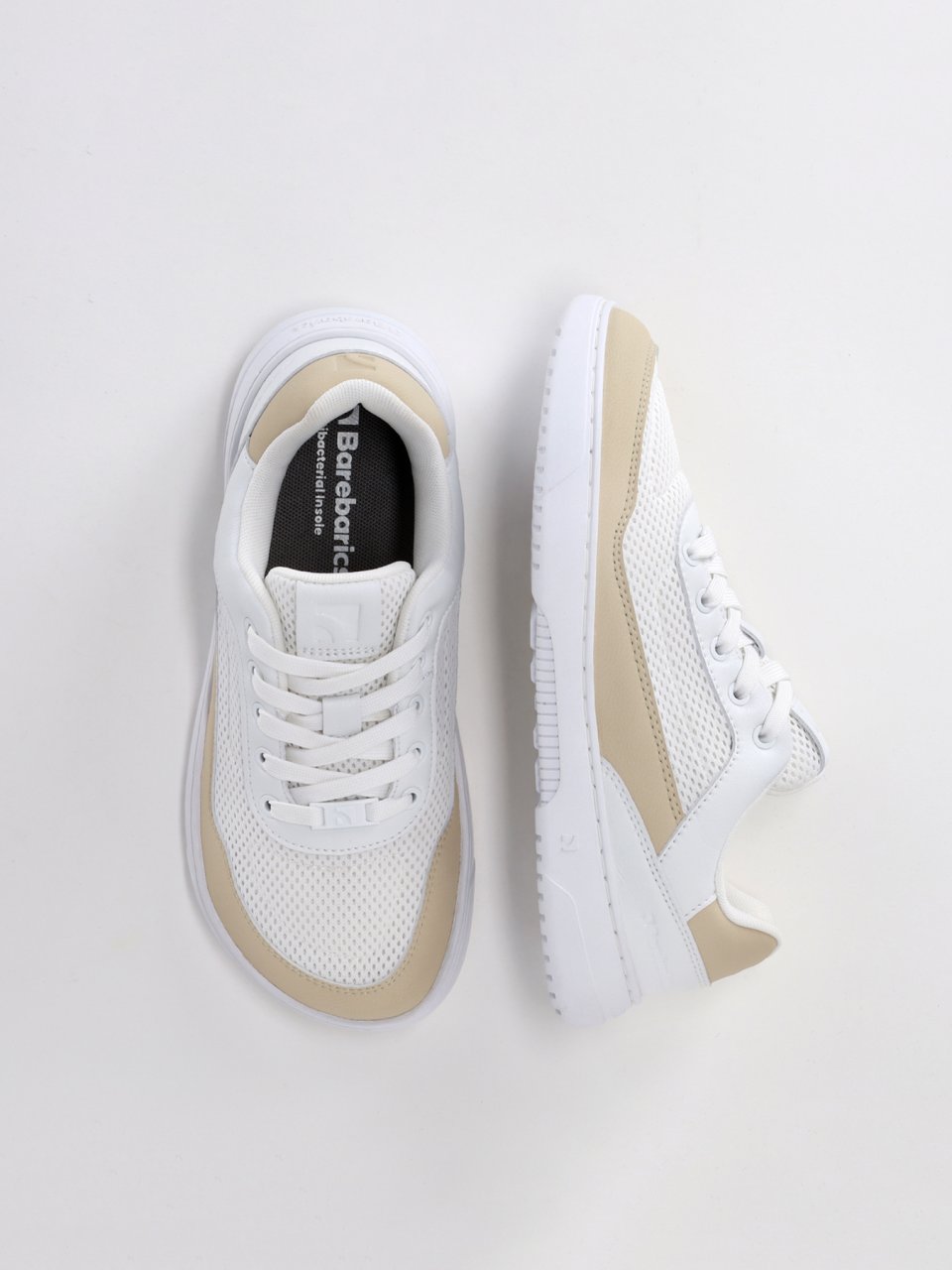Barefoot Sneakers Barebarics Vaporo - White & Beige