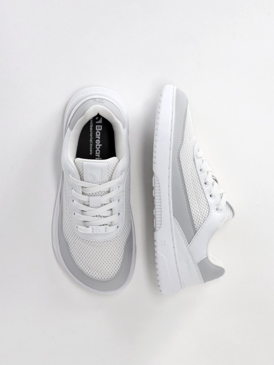 Barefoot Sneakers Barebarics Vaporo - White & Light Grey