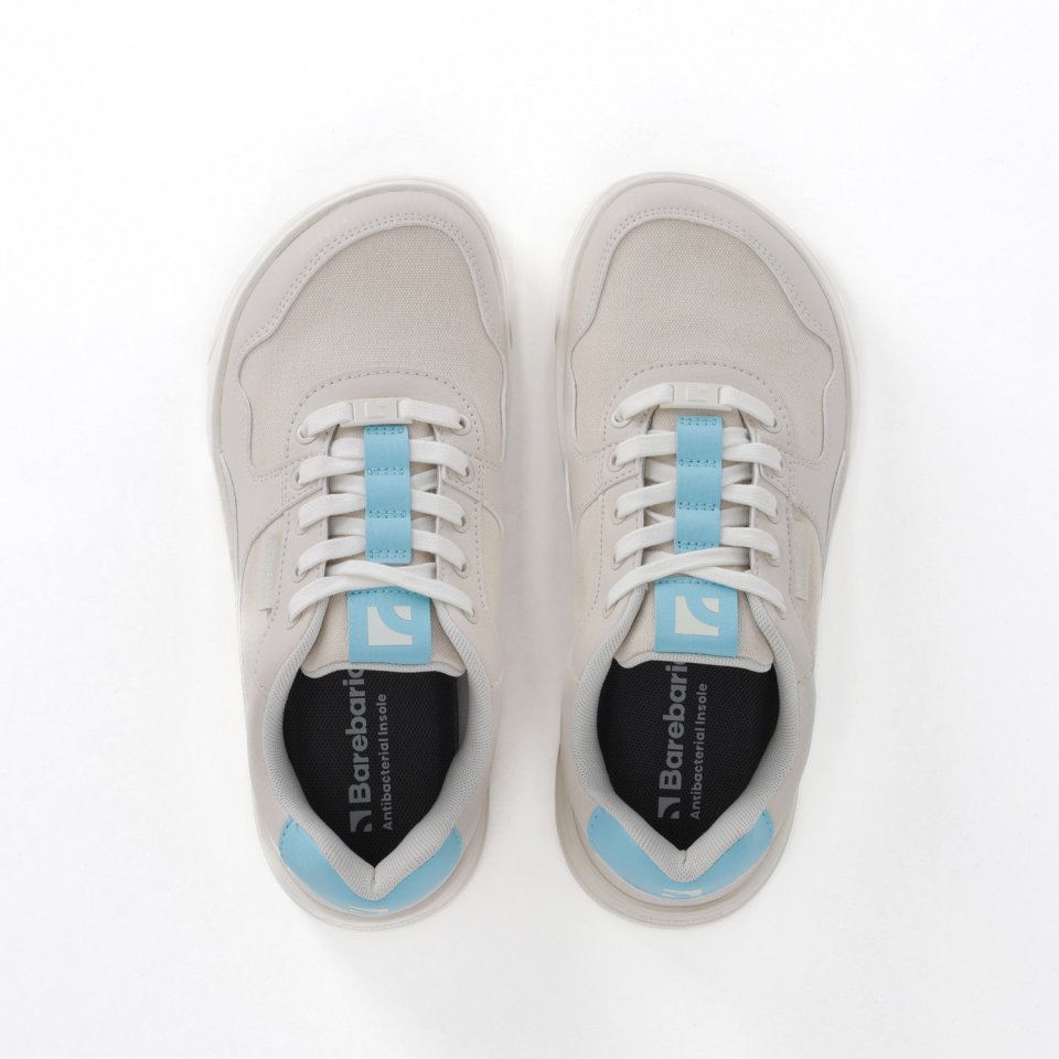 Barefoot Sneakers Barebarics Zing Vegan - Off-White & Blue