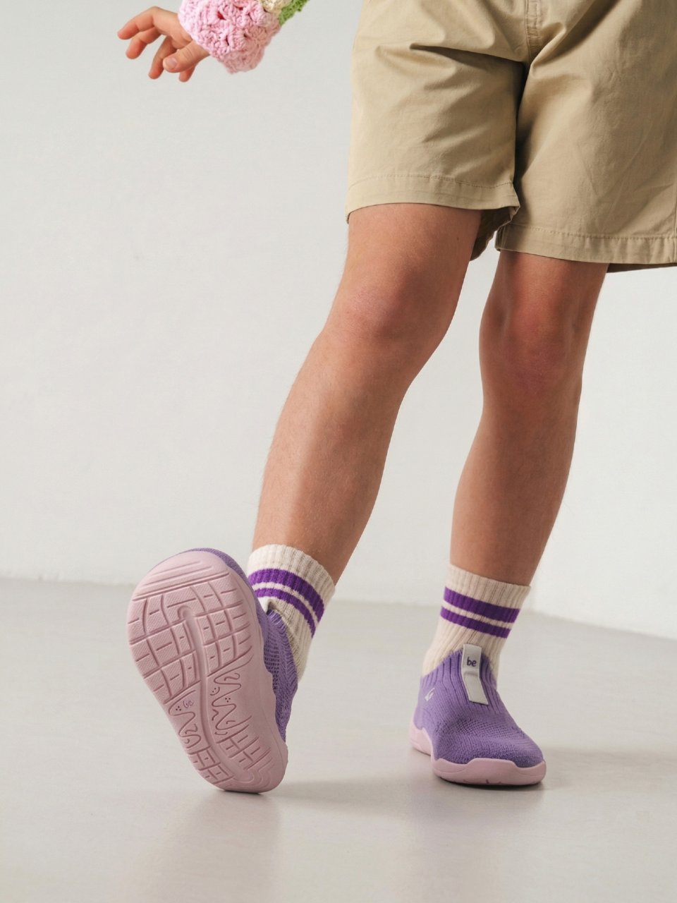 Kid's Barefoot Slip-on Shoes Be Lenka Luppo Kids - Lilac & Pink
